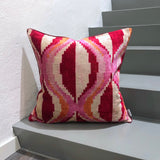 Velvet Ikat Cushion Tuttifrutti front