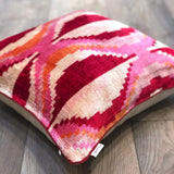 Velvet Ikat Cushion Tuttifrutti