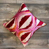 Velvet Ikat Cushion Tuttifrutti | Velvet Ikat Pillow Tuttifrutti