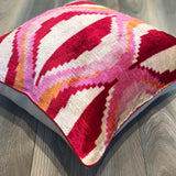 Velvet Ikat Cushion Tuttifrutti | Velvet Ikat Pillow Tuttifrutti