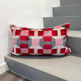 Velvet Ikat Pillow Strawberry front