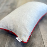 Velvet Ikat Pillow Strawberry backside