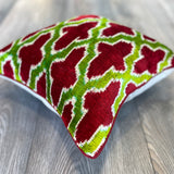 Velvet Ikat Cushion Watermelon.