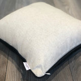 Velvet Ikat Cushion Black backside