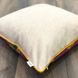 Velvet Ikat Cushion Submarine backside view