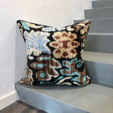 Velvet Ikat Cushion Sealife |