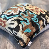 Velvet Ikat Cushion Sealife.