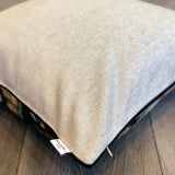 Velvet Ikat Cushion Sealife | backside view