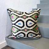 Velvet Ikat Cushion Evolution | Front view