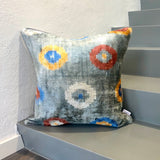 Beautiful Velvet Ikat Cushion Circle of Life
