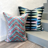 Eye Catchy Velvet Ikat Pillow Ice Cream