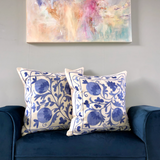 Suzani Cushions Bodrum cover with decorative trim