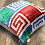 Velvet Ikat Cushion Jigsaw with amazing piping