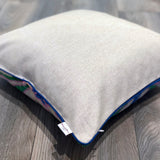 Velvet Ikat Cushion Foxie with Concealed Zipper