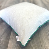 Linen backside of Velvet Ikat Cushion Foxie