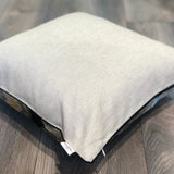 Linen backside of Velvet Ikat Cushion Wavy Horizon