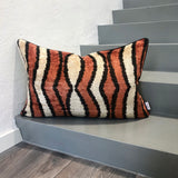 Animal Print Velvet Ikat Cushion Tiger