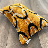 Beautiful Velvet Ikat Cushion Savannah Sunset