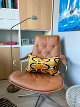 Contemporary Velvet Ikat Pillow Savannah Sunset