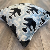 Velvet Ikat Cushion Butterflies | Upper angle view