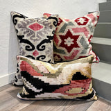 Velvet Ikat Cushion Compass | Velvet Ikat Pillow Compass