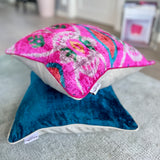 Velvet Ikat Cushion Adventure Awaits | on Velvet Ikat Pillow Blue
