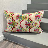 Velvet Ikat Pillow Papagayo | Front view