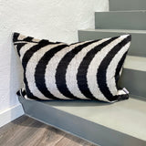Velvet Ikat Pillow Shark | Front angle view