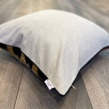 Velvet Ikat Cushion Flames | Backside view