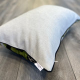 Velvet Ikat Pillow Botanical Garden | Backside view