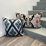 Velvet Ikat Pillow Pink Diamond | with Mila∞Miro  other variant cushion