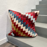 Velvet Ikat Cushion Nômade | Front angle view