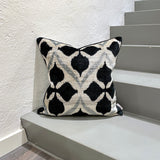 Velvet Ikat Cushion Spade | Front view