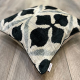Velvet Ikat Cushion Spade | Close angle view
