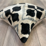 Velvet Ikat Cushion Spade | Different angel view