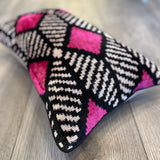 Velvet Ikat Pillow Chique | Different angle view