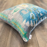 Velvet Ikat Cushion Bliss | Close angle view
