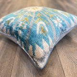 Velvet Ikat Cushion Bliss | Different angle view