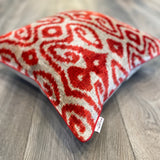 Velvet Ikat Cushion Voyager | Close view
