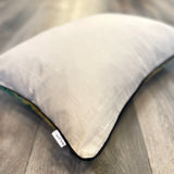 Velvet Ikat Pillow Jaguar  | Backside view