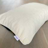 Velvet Ikat Pillow Jaguar Black| Backside view