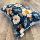 Velvet Ikat Pillow Oxygen | Close angle view