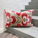 Velvet Ikat Pillow Zen | Front angle view