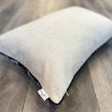 Velvet Ikat Pillow Leopard | Backside view