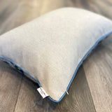 Velvet Ikat Pillow Arabesque Green | Backside view