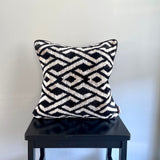 Velvet Ikat Cushion Jazz | Front angle view