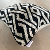 Velvet Ikat Cushion Jazz | Close angle view