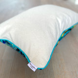 Velvet Ikat Pillow Earth | Backside view