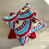 Velvet Ikat Cushion Decadence | with Velvet Ikat Cushion Red