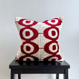 Velvet Ikat Cushion Xmas | Front angle view